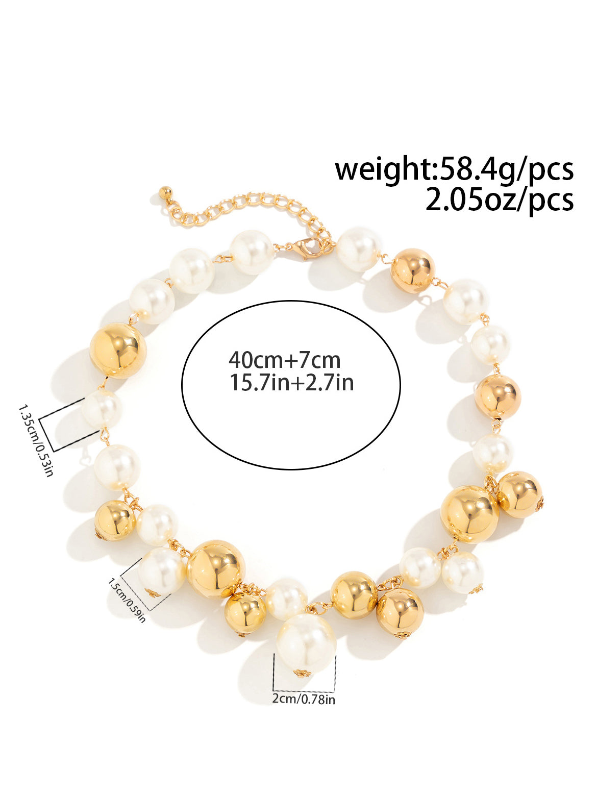 Personality Imitation Pearl Tassel Necklace