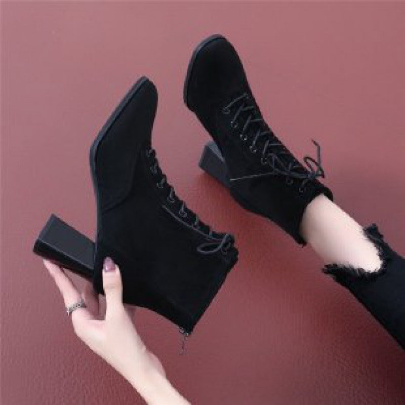 Lace It Up Heeled Booties