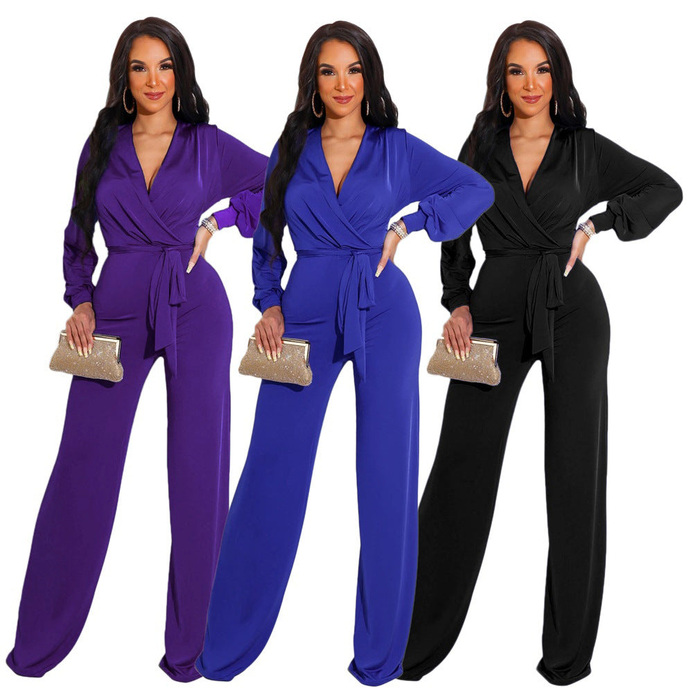 Bring The Flare Long Sleeve Jumpsuit