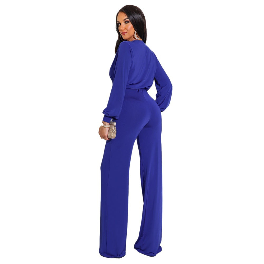 Bring The Flare Long Sleeve Jumpsuit