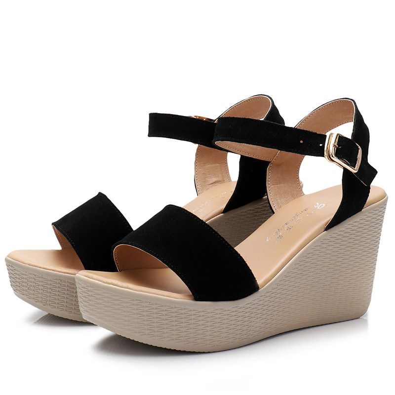 Casually Chic Nubuck Platform Wedges