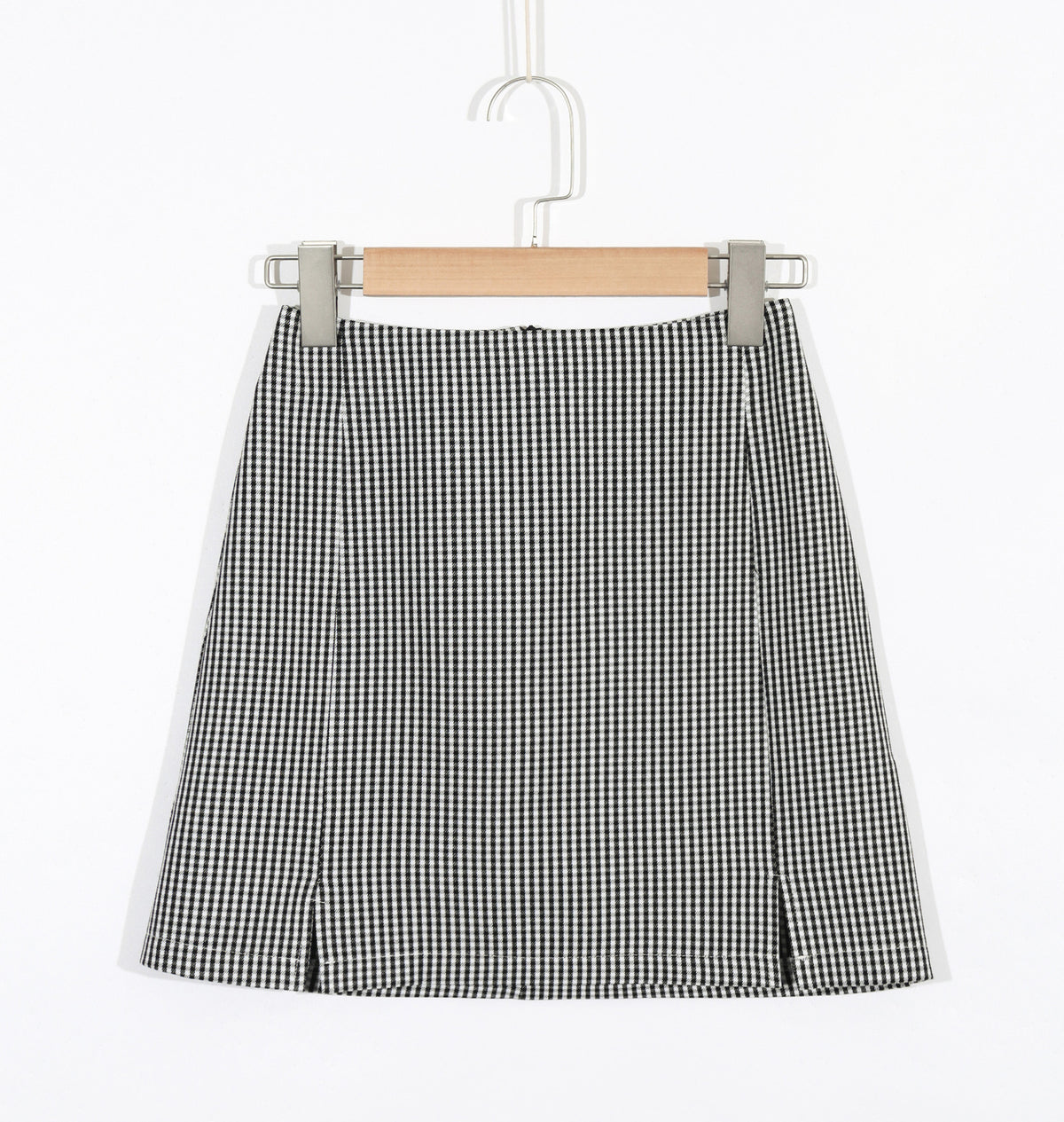 High Waist Plaid Mini Skirt