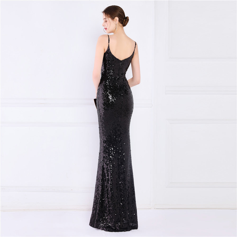 Lila Formal Open Back Sequin Mermaid Dress