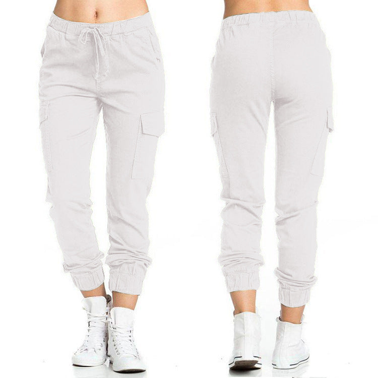 High Waist Belted Cargo Pants