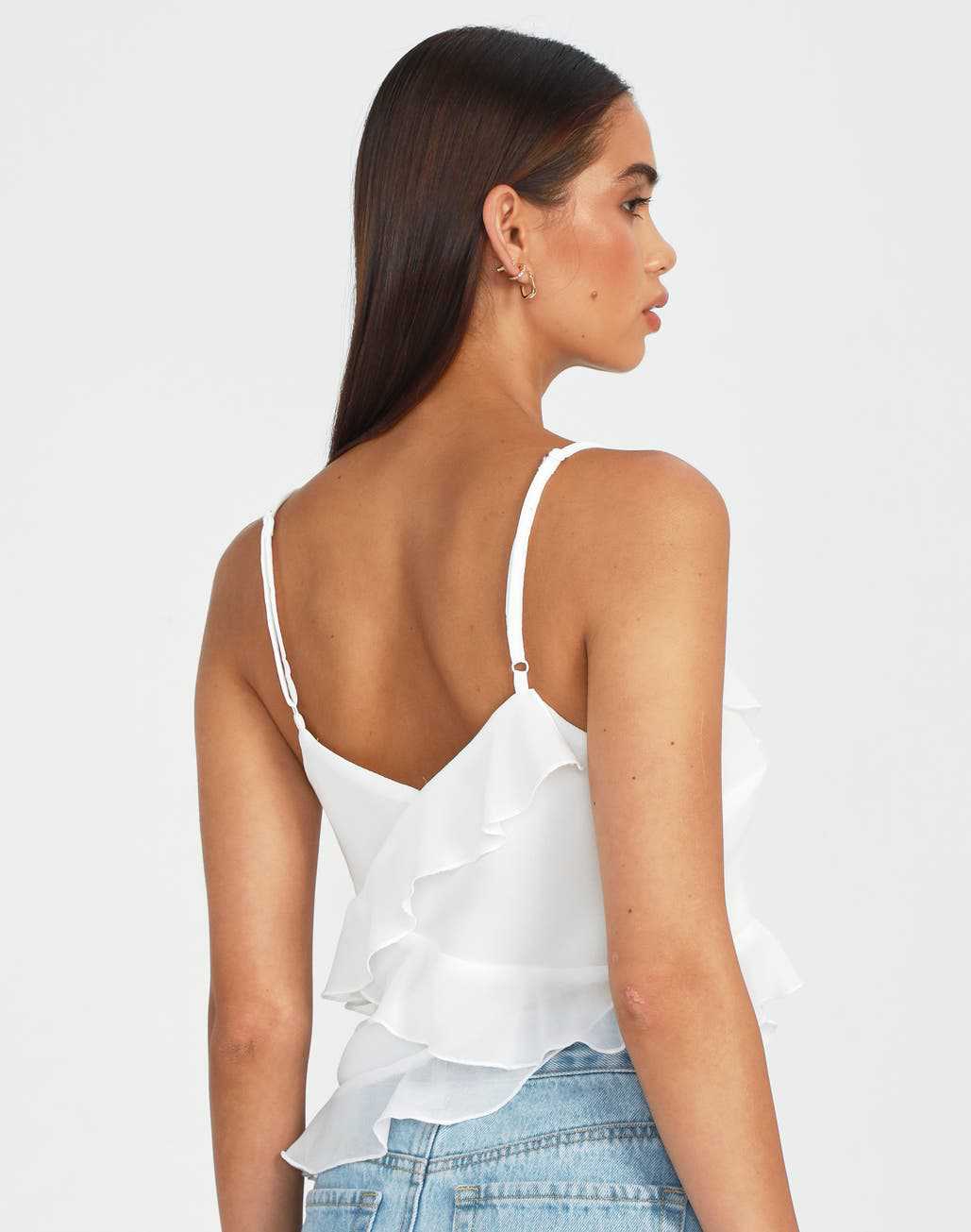 Poised In Peplum Halter Top