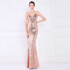 Lila Formal Open Back Sequin Mermaid Dress