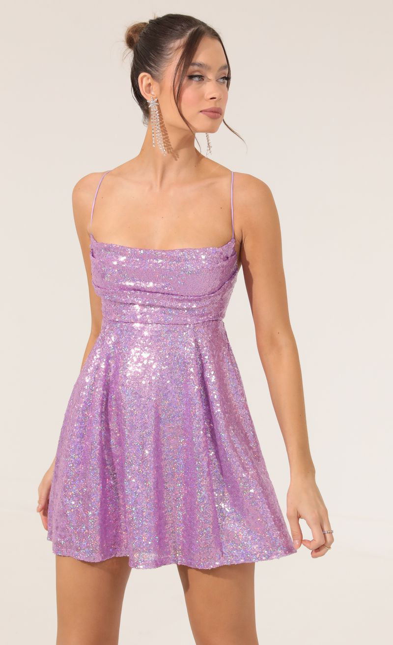 Sassy In Sequins Skater Dress