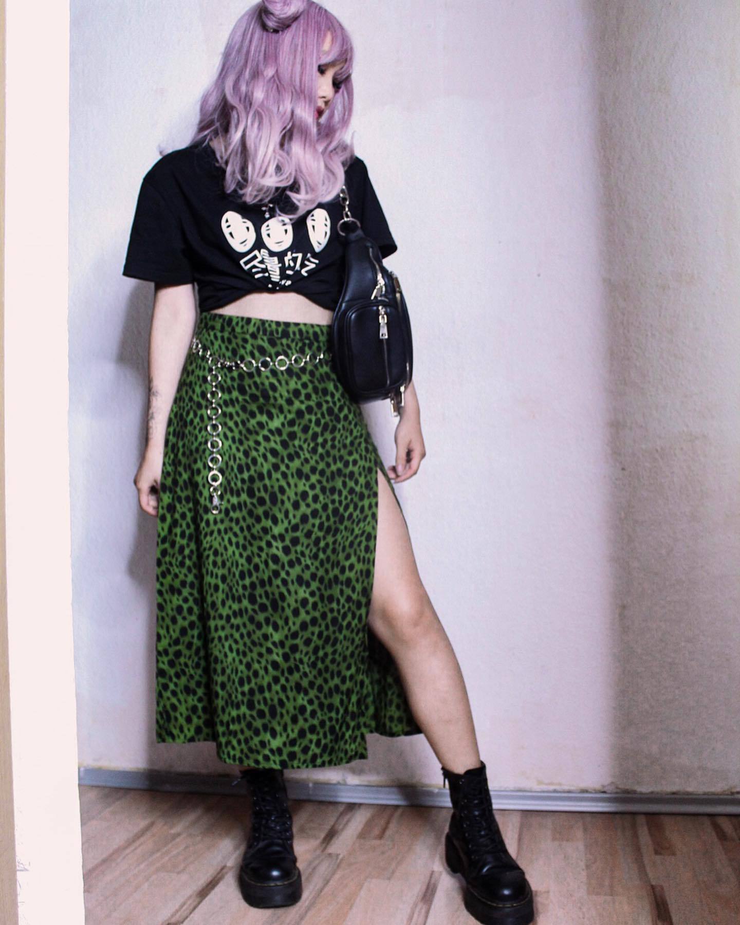 Fabulously Fierce Leopard Mini Skirt - Green