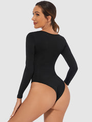 Falling For Basics Open Back Bodysuit