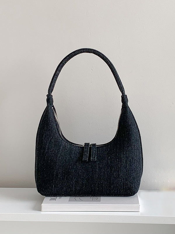 Niche Hand-Held Denim Dumpling Bag