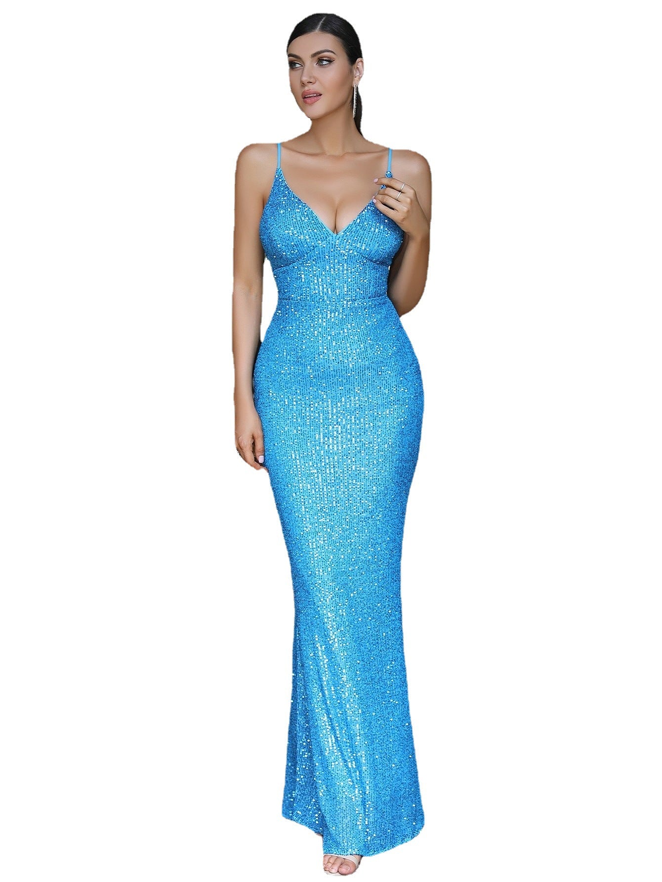 Irene Formal Backless Glitter Mermaid Dress