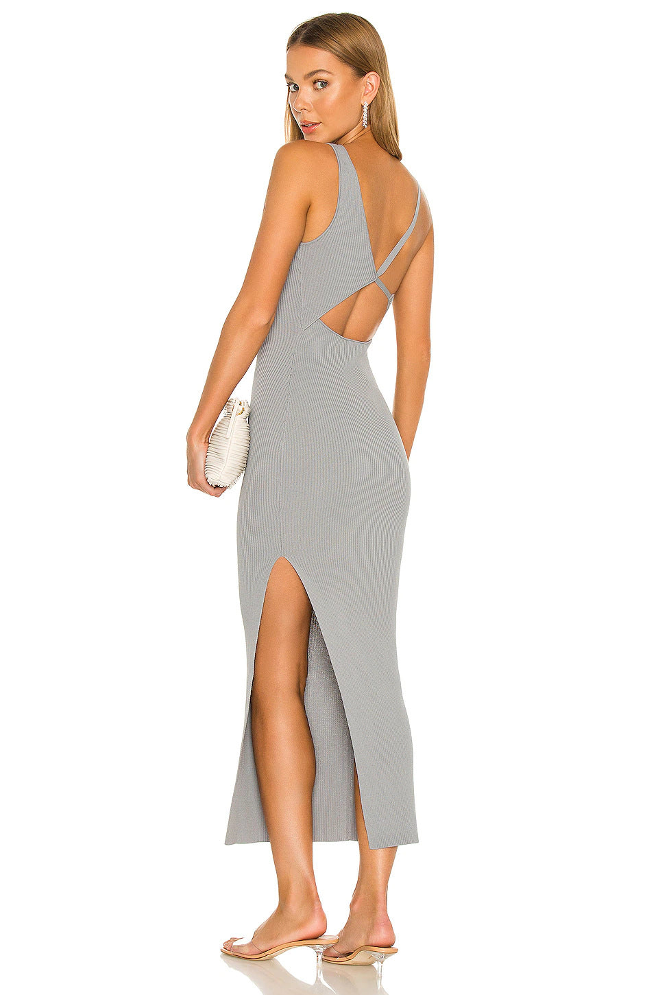 Alessandra Formal One Shoulder Midi Dress