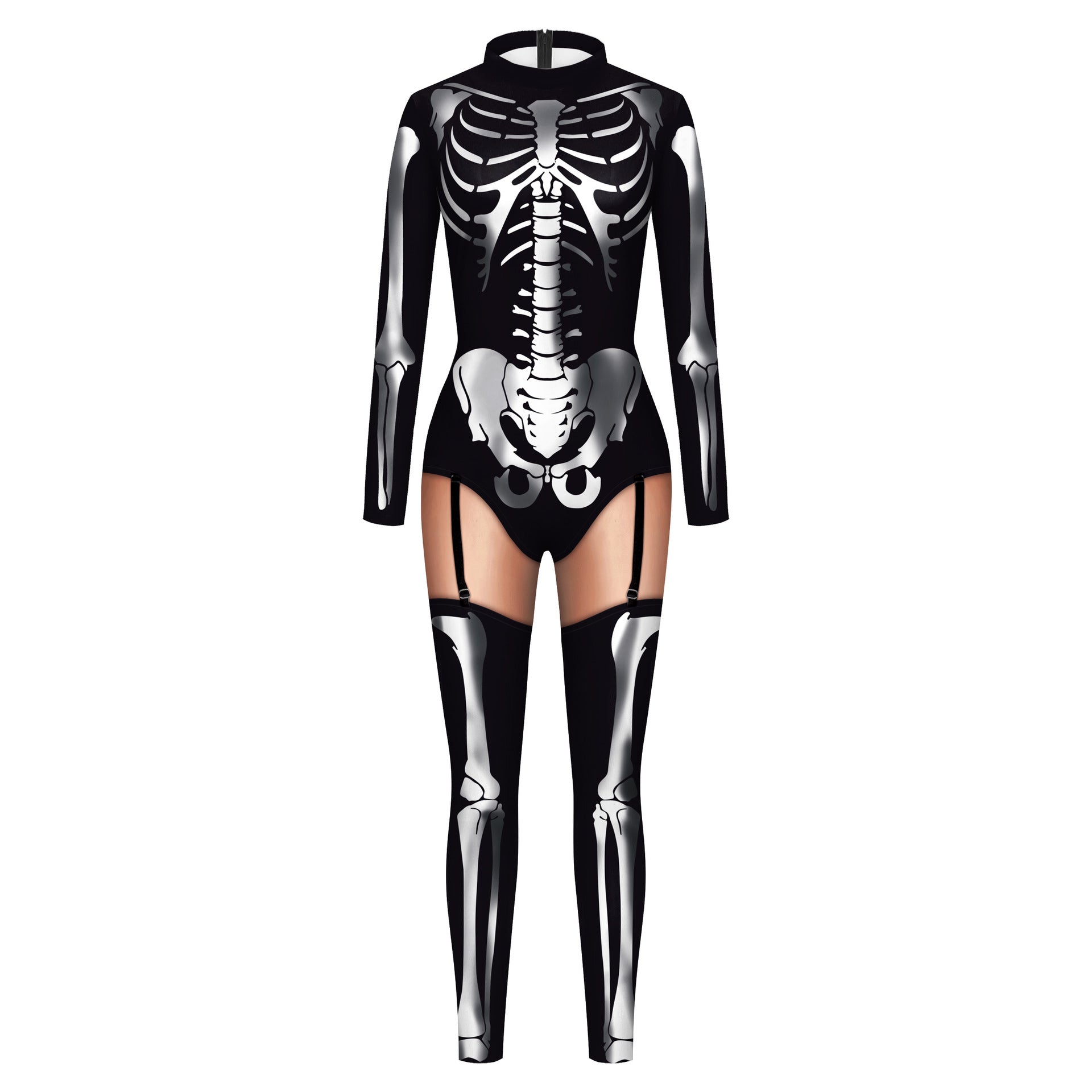 Bone Baddie Metallic Skeleton Jumpsuit