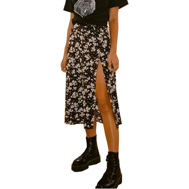 Fabulously Fierce Leopard Mini Skirt - Floral Print