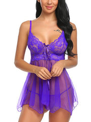 Two Tone Lace Baby Doll With G-String