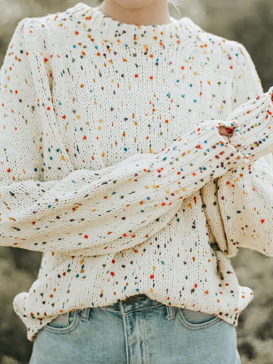 Cozy Cute Confetti Knit Sweater