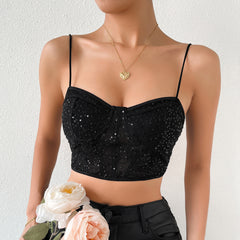 All that Shine Heat Stone Mesh Bustier