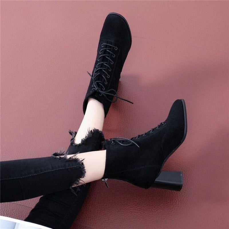 Lace It Up Heeled Booties