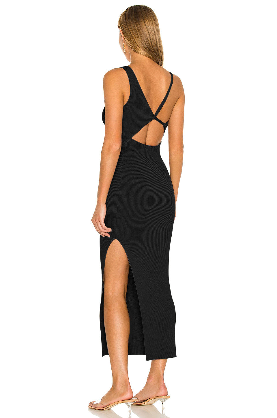 Alessandra Formal One Shoulder Midi Dress