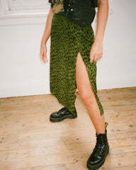 Fabulously Fierce Leopard Mini Skirt - Green