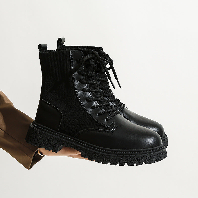 Add Some Edge Faux Leather Combat Boots