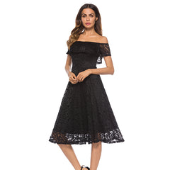 Abigail Scalloped Lace Formal Dress