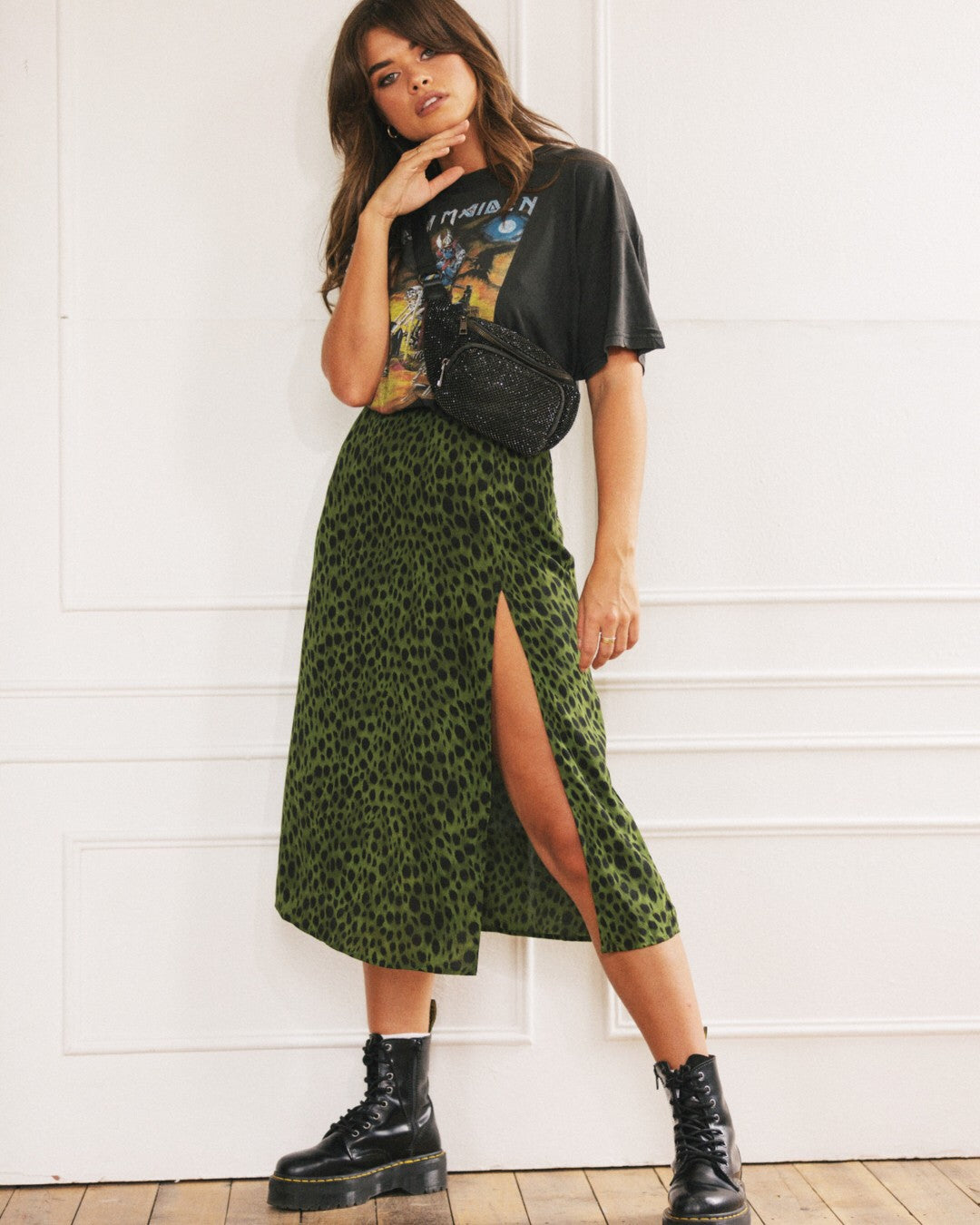 Fabulously Fierce Leopard Mini Skirt - Green