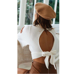 Chic Edition Mock Neck Keyhole Top