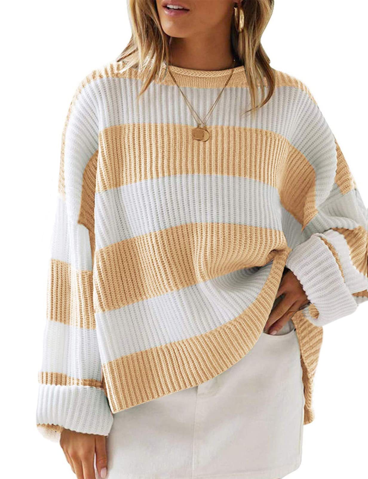 All About The Stripes Cropped Sweater