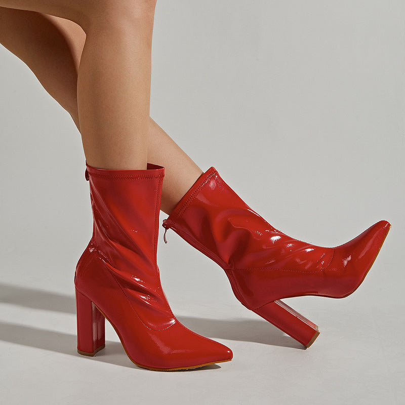 Daring Diva Faux Leather Booties