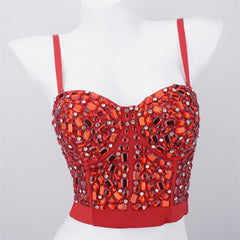 Beautifully Beaded Cropped Bustier