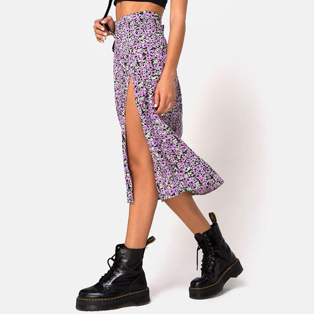 Fabulously Fierce Leopard Mini Skirt - Purple