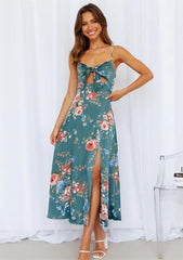 Floral Passion Ruffled Midi Dress