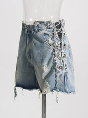 The Calypso High Waist Denim Shorts