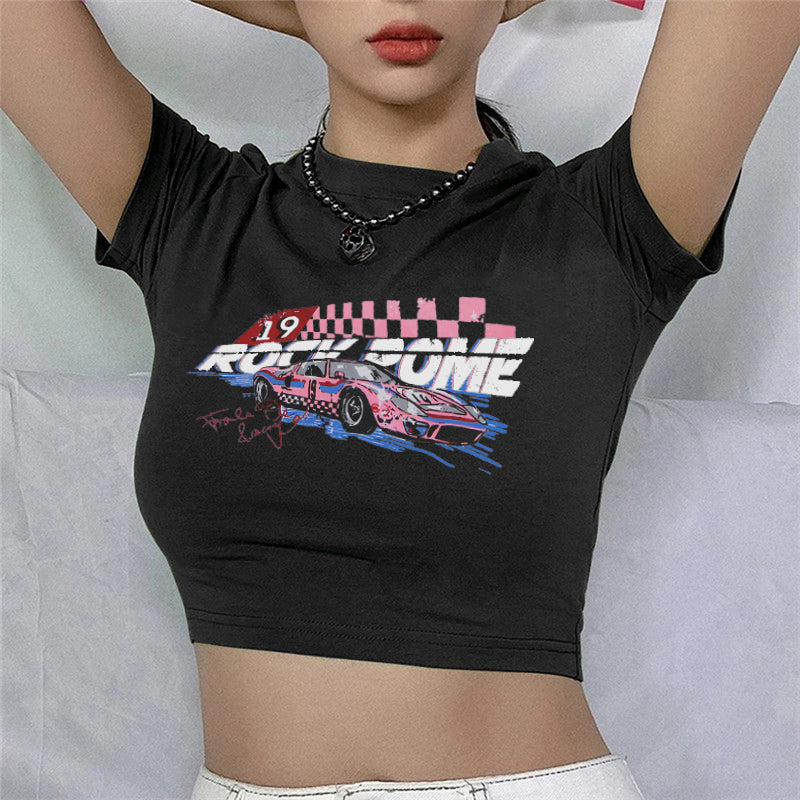 On The Edge Motorcycle Crop Top