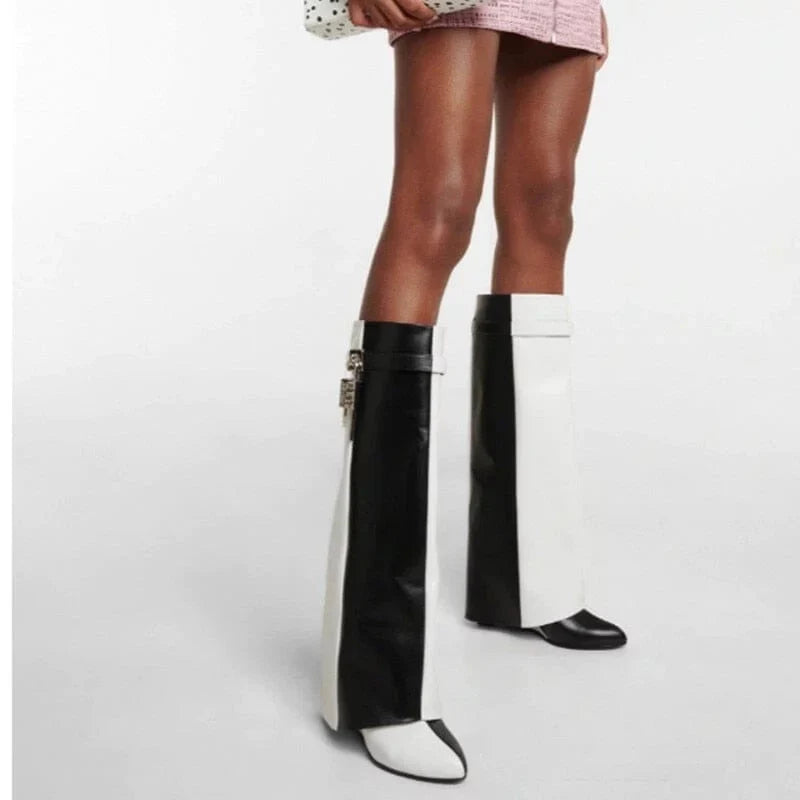 The YinYang Cuffed Knee-High Boots