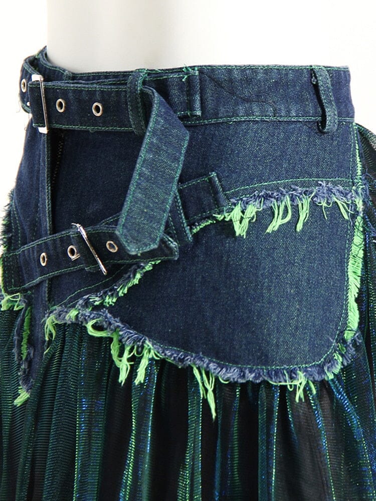 The Gypsy High Waist Denim Skirt