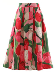 The Petals High Waist Pleated Skirt