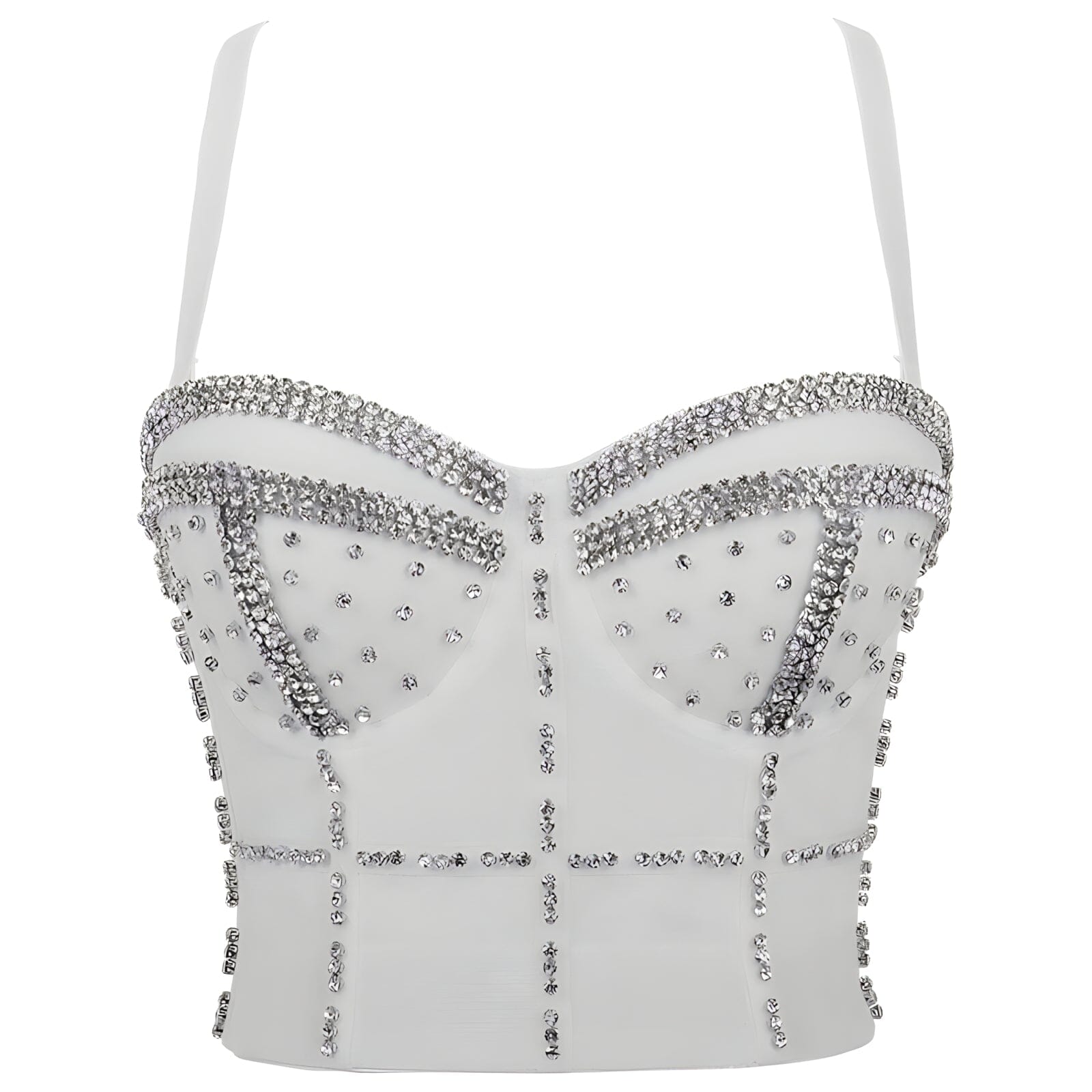 The Cardi Crop Top Rhinestone Camisole - Multiple Colors – Lady Occasions