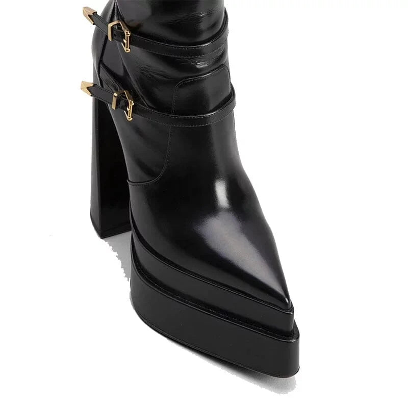 The Reign Platform Ankle Boots