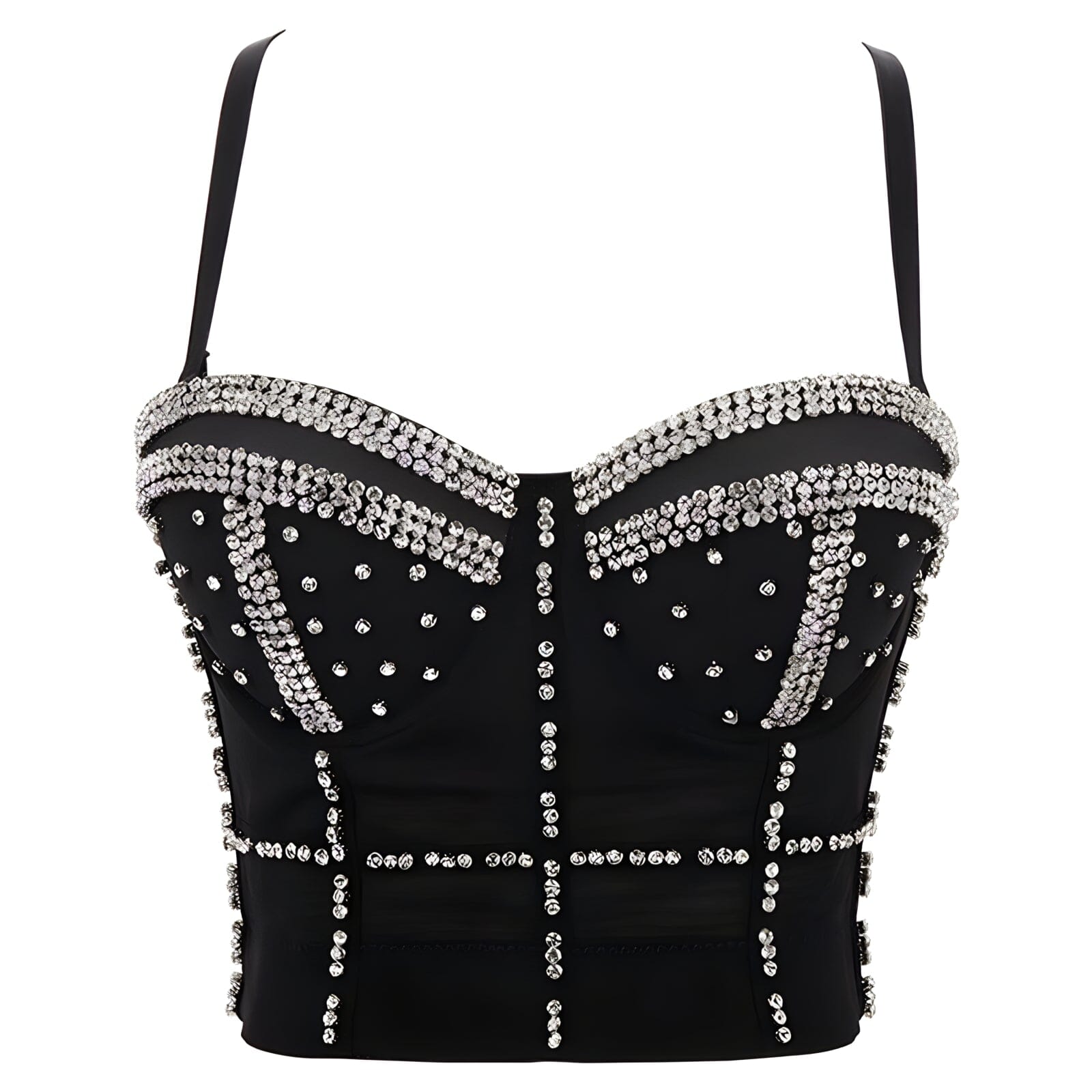 The Cardi Crop Top Rhinestone Camisole - Multiple Colors