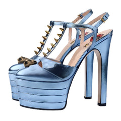 The Amari Platform Studded High Heel Pumps - Multiple Colors