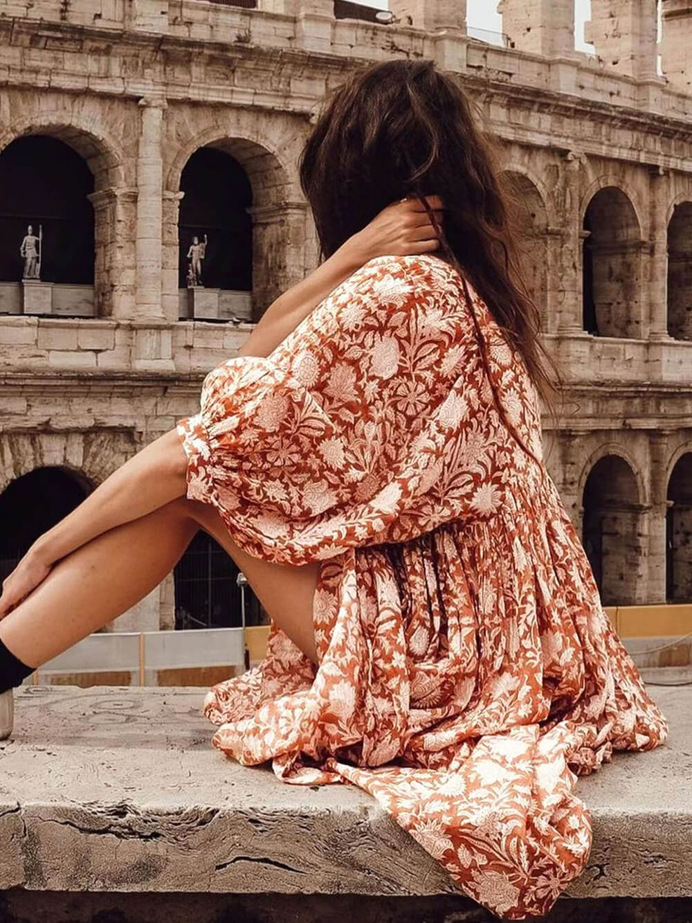 Vacation Retro Style Loose Printed Dress