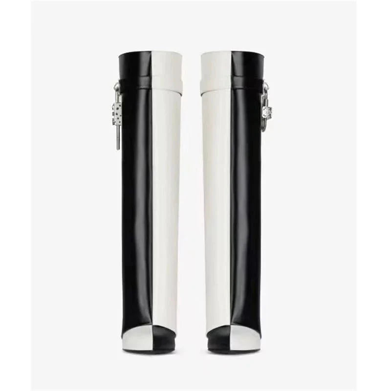 The YinYang Cuffed Knee-High Boots