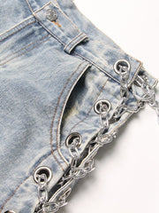 The Calypso High Waist Denim Shorts