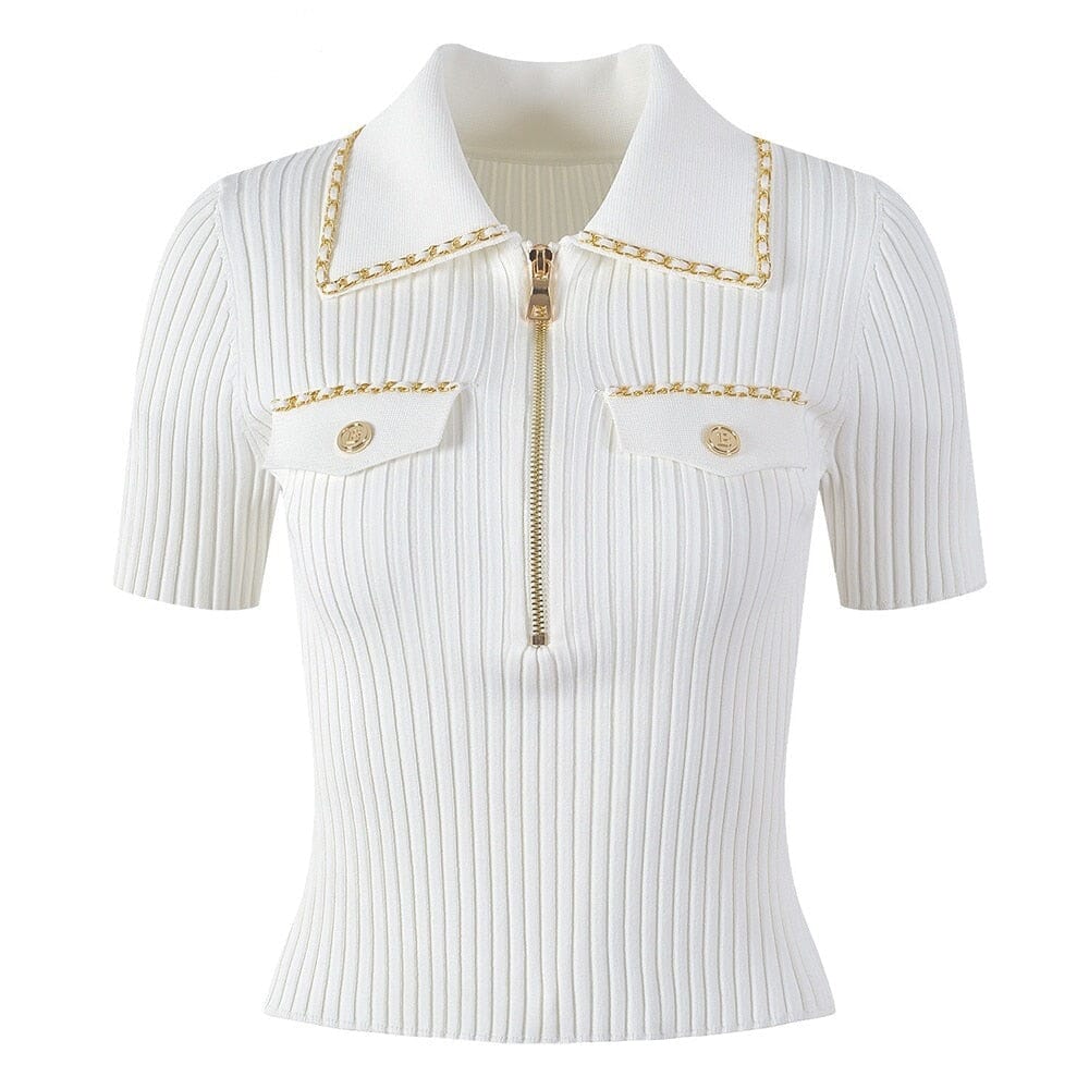 The Blythe Short Sleeve Knitted Polo Shirt - Multiple Colors