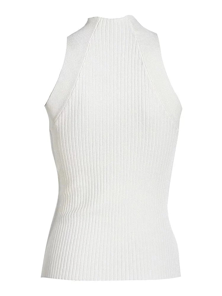 The Nikki Sleeveless Knitted Shirt - Multiple Colors