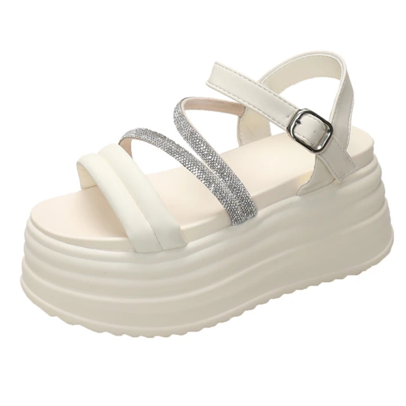 Pearl Radiance Platform Sandals