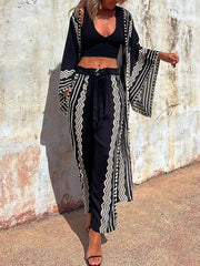 Boho Printed Harem Pants Mid-Rise Casual Pants