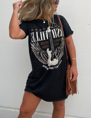 Black Nashville Graphic Tee Dress